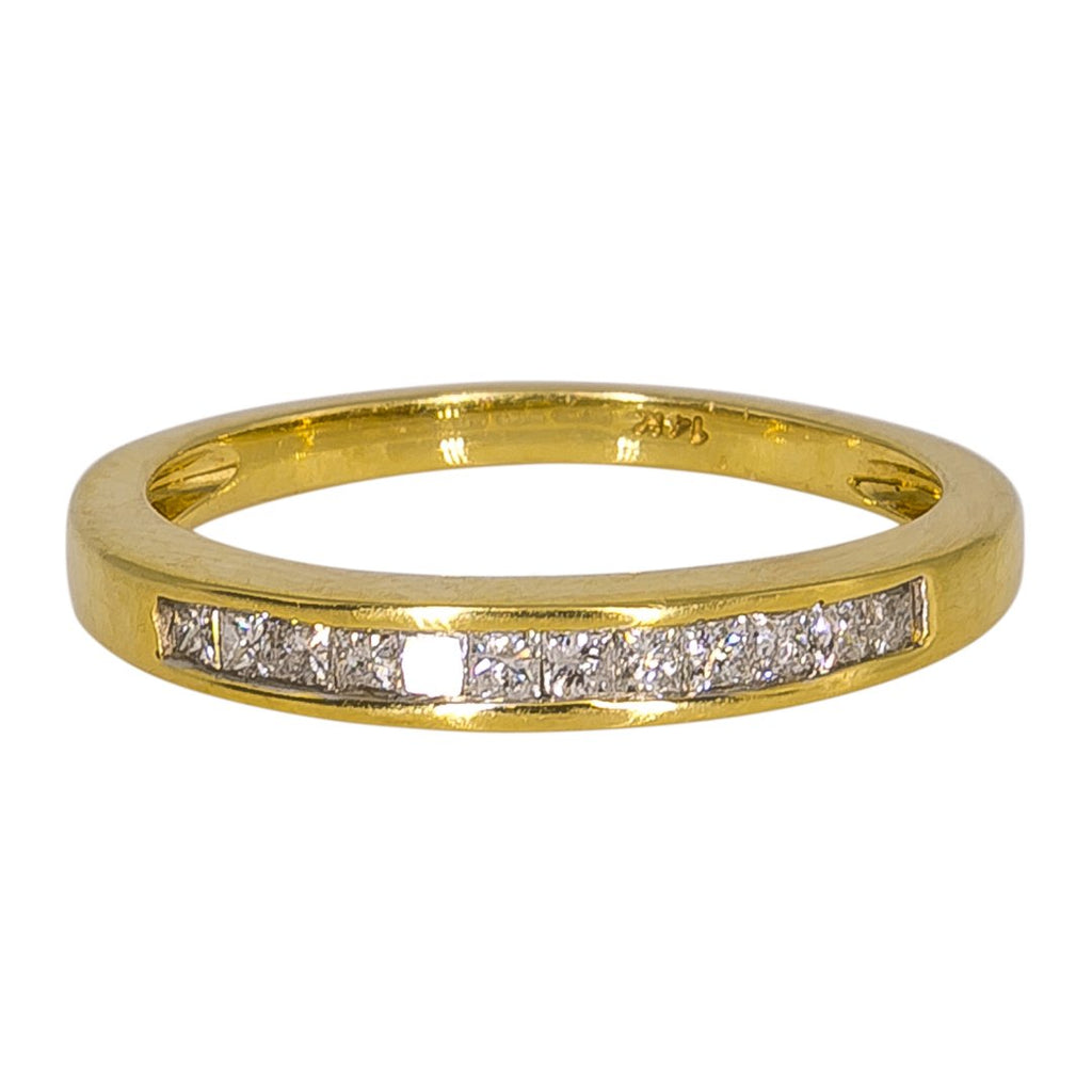 18K Yellow Gold Diamond Band W/ 0.36 ct Diamonds | 18K Yellow Gold Diamond Band W/ 0.36 ct Diamonds for women. This beautiful 18K yellow gold band f...