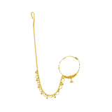 22K Yellow Gold Long Necklace & Earrings Set W/ Nath Nose Ring & Filigree Designs | 


When in doubt, go for the gold and look for the most elaborate designs you can find like this ...