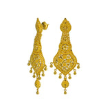 22K Yellow Gold Long Necklace & Earrings Set W/ Tikka, Nath Nose Ring & Filigree Designs | 


Why dress up when you can fully adorn yourself in this most exquisite 22K yellow gold long nec...