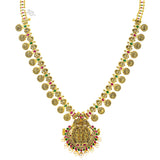 22K Yellow Antique Gold Ram Parivar Haaram Necklace W/ Emeralds, Rubies, Pearls & Ram Parivar Kasu | 



Make an undeniable statement of luxury and culture with seamless designs like this 22K yellow...