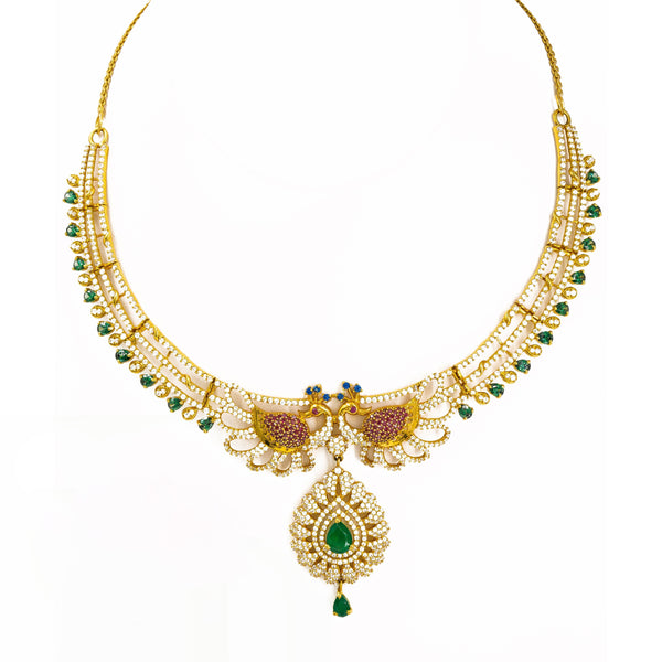 22K Gold Necklace and Earrings Set | 22K Gold Necklace and Earrings Set
36x23mm pendan,1.00mm chain. Necklace  37.5.1+Earrings 5.2 gm...