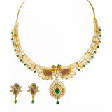 22K Gold Necklace and Earrings Set | 22K Gold Necklace and Earrings Set
36x23mm pendan,1.00mm chain. Necklace  37.5.1+Earrings 5.2 gm...