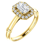 14K Yellow 6mm Emerald Engagement Ring 122177:1006:PMB | 
