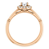 14K Rose 6x4mm Oval Engagement Ring 122177:554:P | 