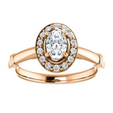 14K Rose 6x4mm Oval Engagement Ring 122177:554:P | 