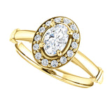 14K Yellow 6x4mm Oval Engagement Ring 122177:556:P | 