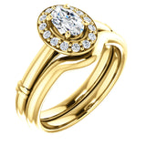 14K Yellow 6mm Oval Engagement Ring 122177:556:P MB | 