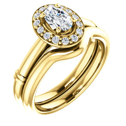 14K Yellow 6mm Oval Engagement Ring 122177:556:P MB