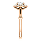 14K Rose 6mm Round Engagement Ring 122177:239:P | 