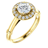 14K Yellow 6mm Round Engagement Ring 122177:241:P | 