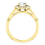 14K Yellow 6mm Round Engagement Ring 122177:241:P MB | 