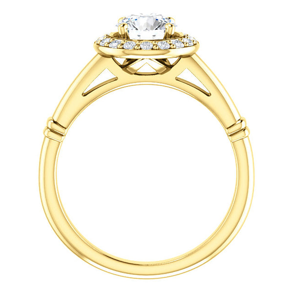 14K Yellow 6mm Round Engagement Ring 122177:241:P | 