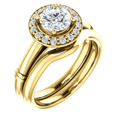 14K Yellow 6mm Round Engagement Ring 122177:241:P MB