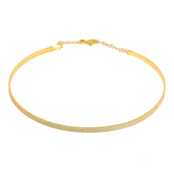 14K Yellow Gold Diamond Choker Necklace W/ VS Diamonds Throughout