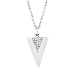 0.03ct 14k White Gold Diamond Triangle Pendant | 0.03ct 14k White Gold Diamond Triangle Pendant. 0.60