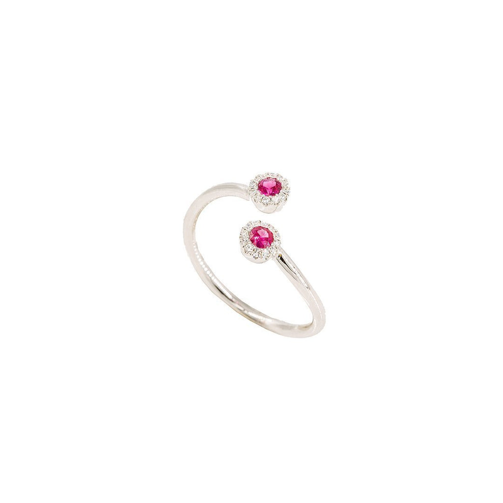 0.2 CT Diamond Finger Ring with Center Ruby Stone | 0.2 CT Diamond Finger Ring with Center Ruby Stone for Women. Ring has a weight of 2.1 grams. Ring...