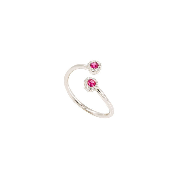 0.2 CT Diamond Finger Ring with Center Ruby Stone | 0.2 CT Diamond Finger Ring with Center Ruby Stone for Women. Ring has a weight of 2.1 grams. Ring...