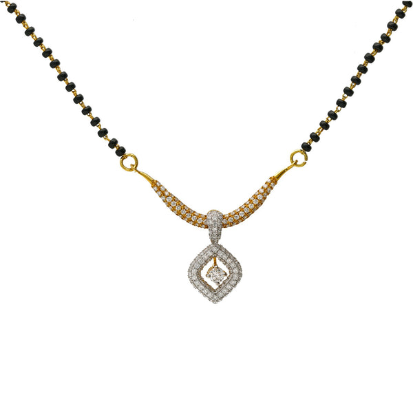 18K Multi-Tone Gold & Diamond Pendant Mangalsutra Necklace | 
The 18K Multi-Tone Gold & Diamond Pendant Mangalsutra Necklace is one that any new bride wou...