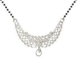 18K White Gold & Diamond Oishi Mangalsutra Necklace