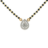 18K Multi-Tone Gold Mangalsutra Necklace w/ Teardrop Diamond Pendant | 
This elegant and classy mangalsutra necklace has a simple design that is perfect for everyday we...