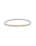 18K Yellow Gold Diamond Bangle W/ 0.59ct Diamonds & Stretchable Band | Indulge in the guilt-free exploration of precious diamonds and gold of this exquisite women’s str...