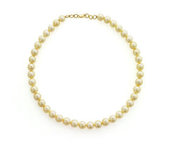 22K Yellow Gold Pearl Necklace