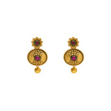 22K Yellow Gold Antique Necklace and Earrings Set W/ Ruby | 


Exuding ethereal charm and an antique allure, the 22K antique gold necklace has a stunning des...