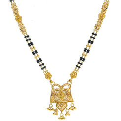 An image of an elegant double-stranded 22K yellow gold necklace from Virani Jewelers