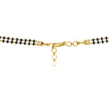 A close-up image of the closure on an elegant Indian gold necklace from Virani Jewelers | Upgrade your wardrobe with this elegant 22K yellow gold necklace from Virani Jewelers! 

Crafted ...