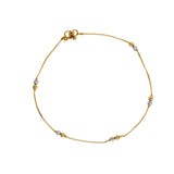 22K Multi Tone Gold Box Link Anklets Set of 2 W/ Etched Gold Balls, 10.3 Grams | 


Dance beautifully with the grace and allure of fine jewelry like this set of 22K multi tone go...