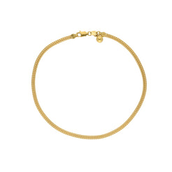 22K Yellow Gold Double Link Anklets Set of 2