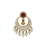 22K Yellow Antique Gold Chandbali Pendant & Earrings Set W/ Kundan, Rubies & Pearls | 


Accentuate your attire with the allure of fine antique gold jewelry such as this flawless 22K ...