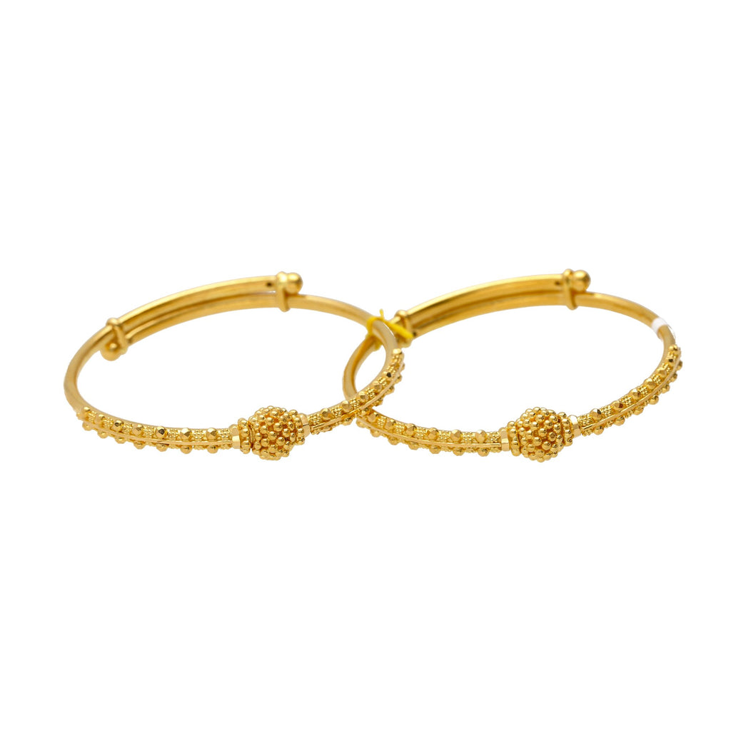 22K Gold Beaded Filigree Baby Bangles (Set of 2) | 
These adorable little 22k gold bangles can be passed down from one generation to the next. Get y...