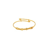 An image of one Spirit 22K gold baby bangle from Virani Jewelers. | Give a gift that your little one is sure to appreciate for many years with the Spirit 22K gold ba...