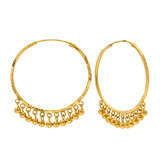 22K Yellow Gold Beaded Hoop Earrings | 
These chic 22K Indian gold earrings for women will add a stylish flare to any look. They can eas...