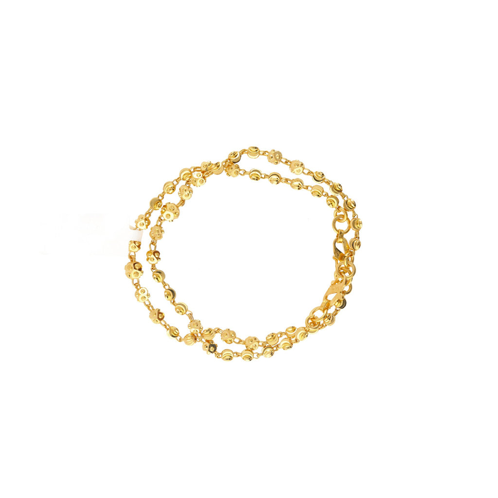 An image of the 22K gold baby bracelet set from Virani Jewelers. | Help your baby look their very best with this 22K gold baby bracelet from Virani Jewelers!

Made ...