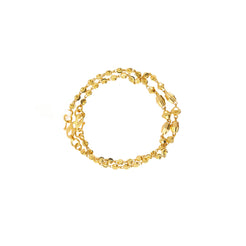 An image of an all gold 22K gold baby bracelet from Virani Jewelers.