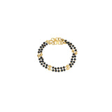 22K Yellow Gold Baby Bracelet W/ Gold Balls & Black Beads | 



Select precious gifts of fine gold to adorn your kids like this 22K yellow gold baby bracelet...