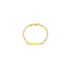 22K Yellow Gold Link peace Graceful Baby Bracelet, 3.3 grams