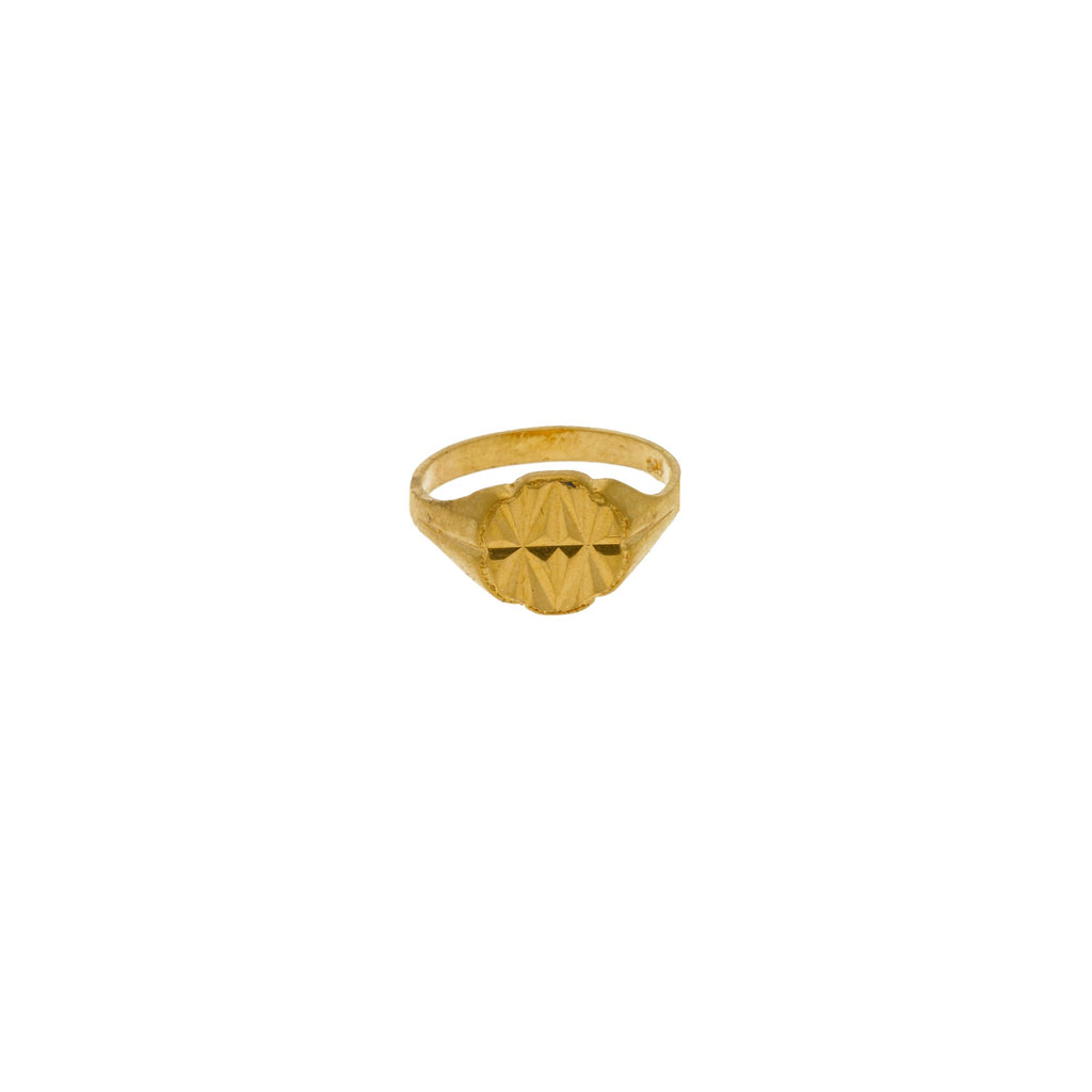 22K Yellow Gold Baby Ring W/ Beveled Four Point Stars | 


Add statement pieces to your precious ones attire with special fine gold jewelry such as this ...