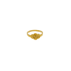 22K Yellow Gold Baby Ring W/ Curved Abstract Design