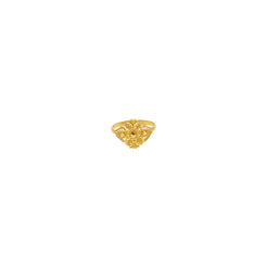 22K Yellow Gold Baby Ring W/ Gold Ball Flower Petal Design