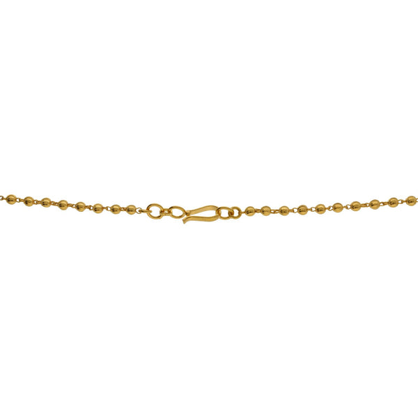 22K Gold Ball Chain 16inches | 


Go for this 22K yellow gold chain if you want something strong and durable! The classic braide...