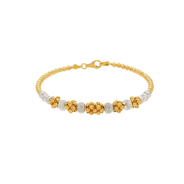 22K Multi-Tone Gold Beaded Princess Bangle | 
The 22K Multi-Tone Gold Beaded Princess Bangle from Virani is the perfect gold bangle for both e...