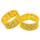22K Yellow Gold Bangle W/ Intricate Design & 'N' Accents |  22K Yellow Gold Bangle W/ Intricate Design & 'N' Accents for women. This radiant 22K yellow ...