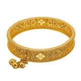 22K Yellow Gold Bangles Set of 2 W/ Hanging Gold Ball Accents |  22K Yellow Gold Bangles Set of 2 W/ Hanging Gold Ball Accents for women. These radiant set of 22...
