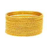 22K Yellow Gold Thin Bangles Set of Twelve W/ Protruding Designs, 116.5 Grams | 


Make an undeniable statement with this exquisite set of twelve 22K yellow gold bangles from Vi...