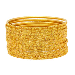 22K Yellow Gold Bangles Set of Twelve, 110 Grams