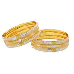 22K Yellow Gold Adequate Bangles Set of two, 76.4 grams