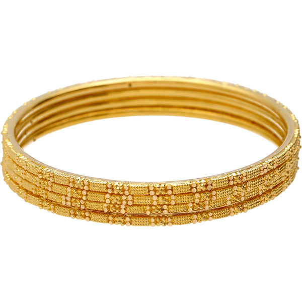 22K Gold Thin Indian Bangle Set of 4 | 
These classic Indian gold bangles from Virani Jewelers are the perfect addition to your wardrobe...